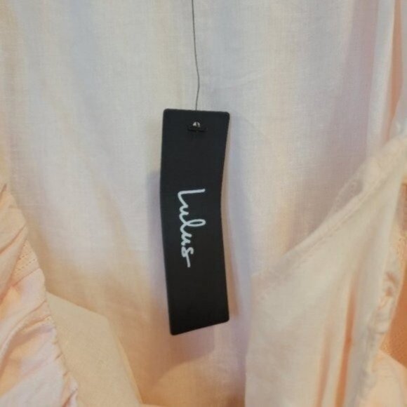 Lulu's | Tassel Adjustable Straps Mini Dress Light Pink - Picture 5 of 8